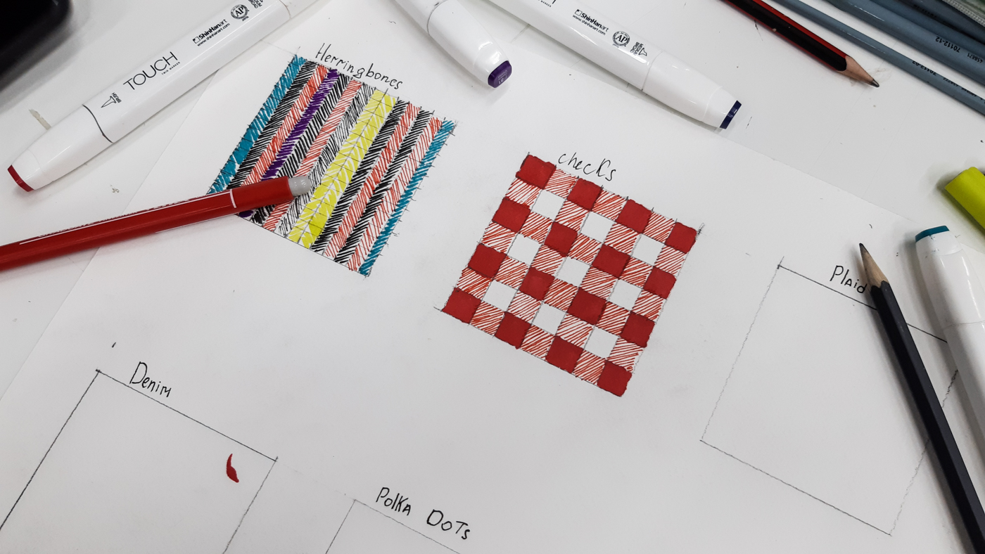 Отрисовка разных видов тканей